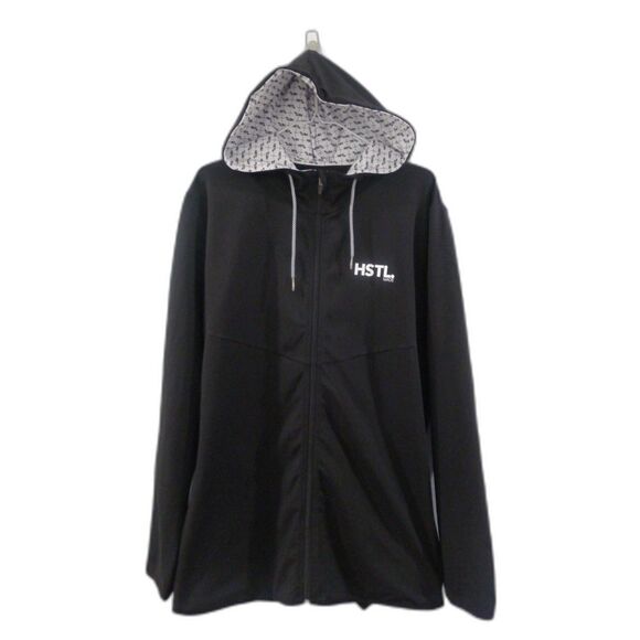 HSTLMADE Full Zip Hooded Jacket - Black/White Logo XL - Picture 1 of 7